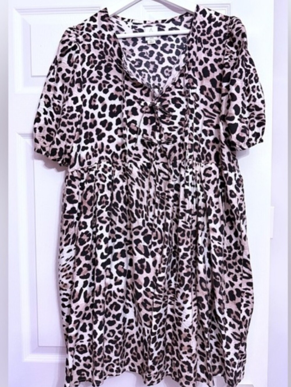 Joie Leopard Print Mini Dress Size L  With Pockets - Picture 2 of 5